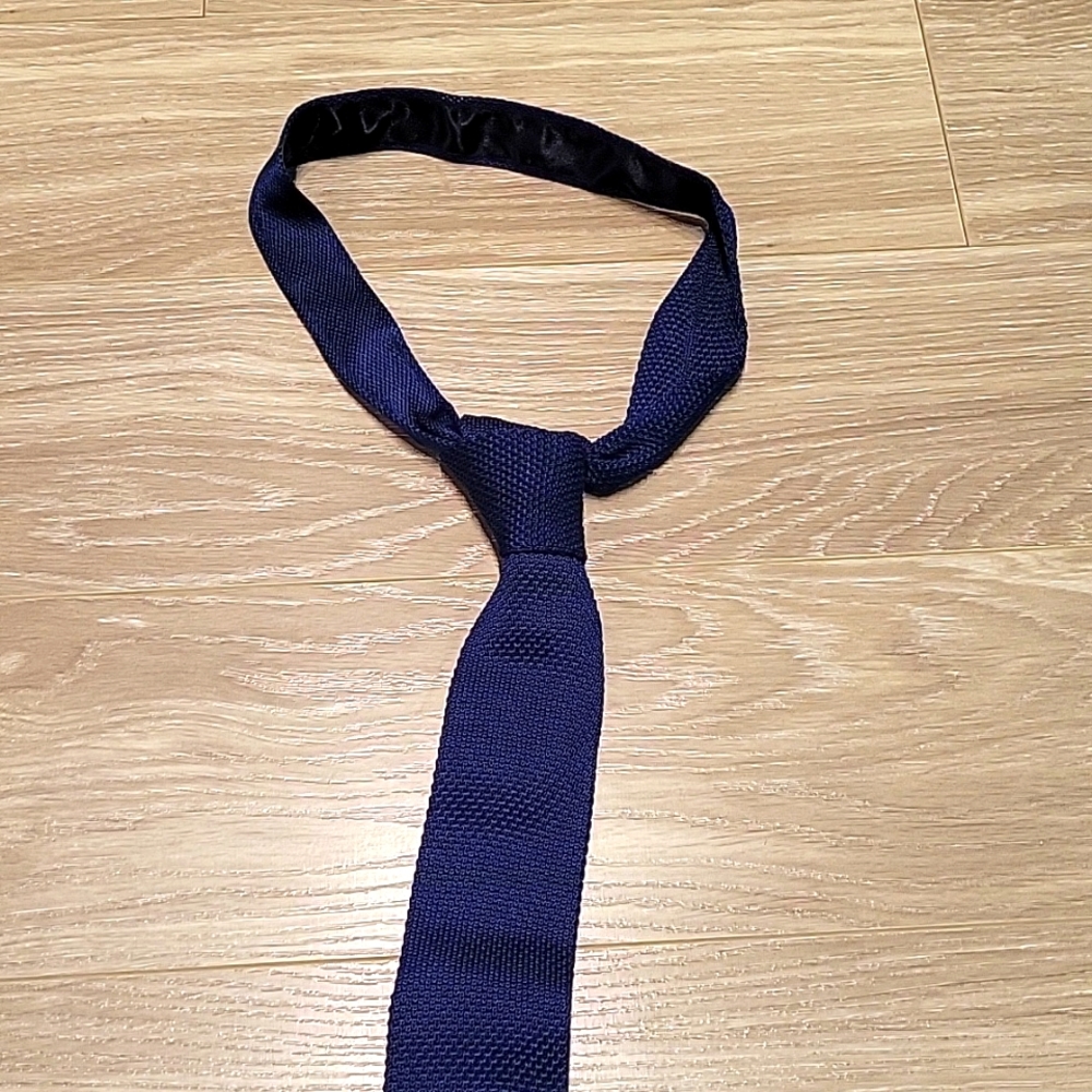 Tommy Hilfiger 100 percent Silk-Knitted tie-Blue-OS